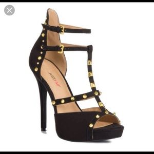Just Fab Gold studded heels